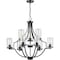 Progress Lighting Lassiter Collection Nine-Light Matte Black Chandelier P400198-031 - alternate 2